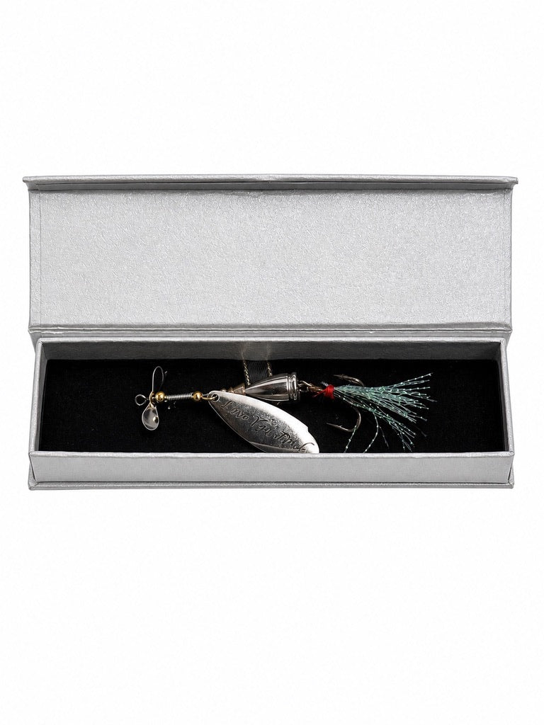 Personalized Silver Spinner Fishing Lure – Wedding Gift for Groomsmen, Best Man & Dad