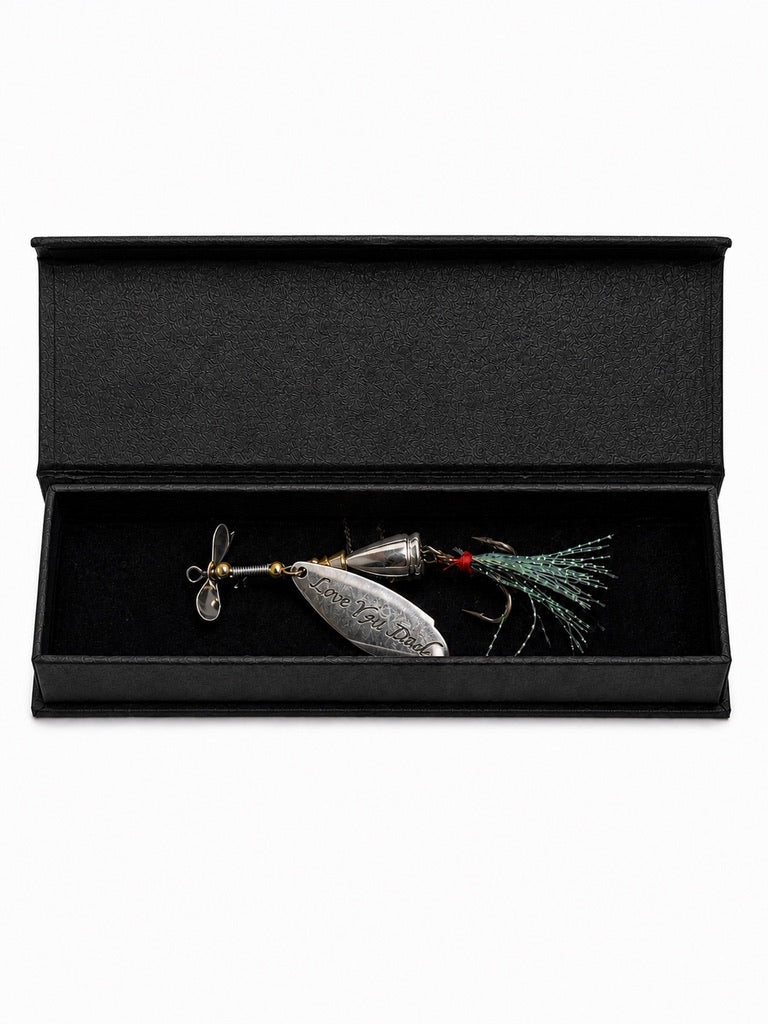 Personalized Silver Spinner Fishing Lure – Wedding Gift for Groomsmen, Best Man & Dad