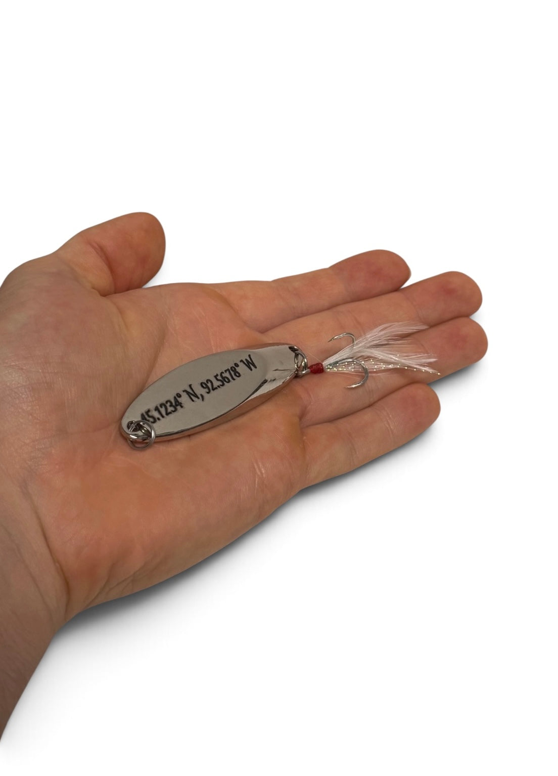 Personalized Silver Fishing Lure – Custom Gift for Him with Front & Back Engraving Options