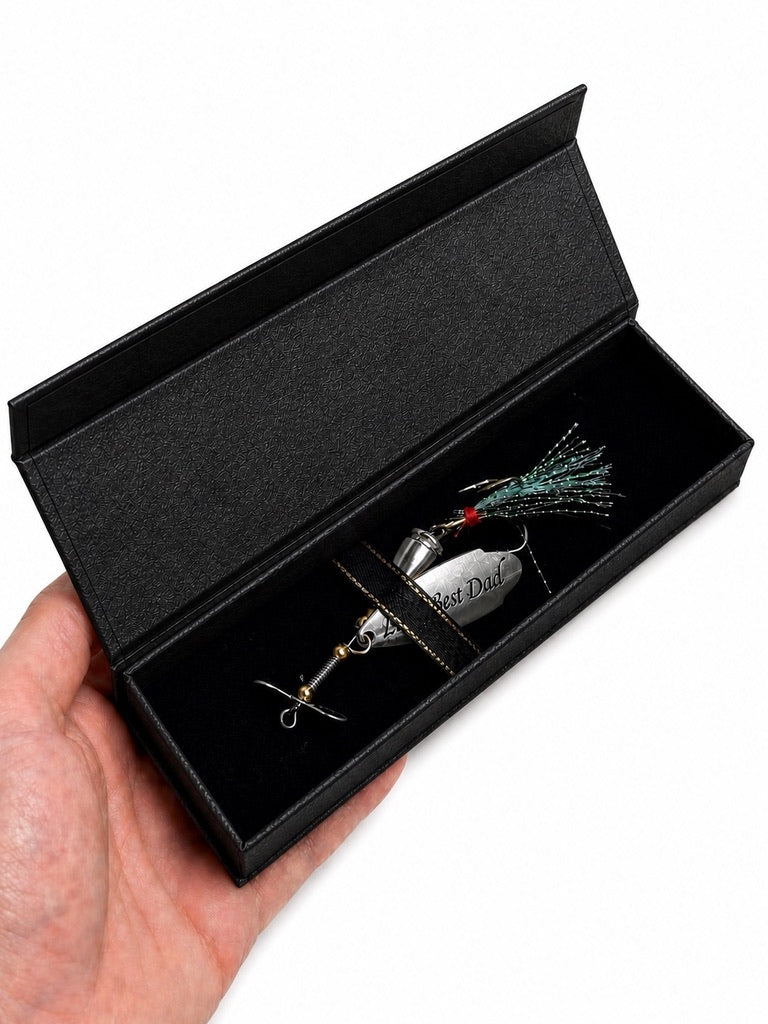 Personalized Silver Spinner Fishing Lure – Wedding Gift for Groomsmen, Best Man & Dad