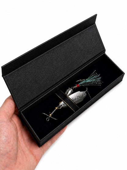 Personalized Silver Spinner Fishing Lure – Wedding Gift for Groomsmen, Best Man & Dad